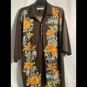 Stylish Hawaiian Floral Button-Up Shirt - Tommy Bahama